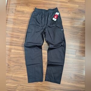NWT Chef Works Men's Black Cargo Pants Size M With Zipper